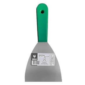 Betumadeira Aço Inox Lisa 10cm com Cabo Verde Galo