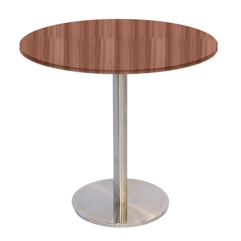 Mesa Bistrô Beta 112,50 cm (Alt) Disco Redondo Tampo MDP Redondo 70 cm (Larg) x 2,50 cm (Alt) Walnut