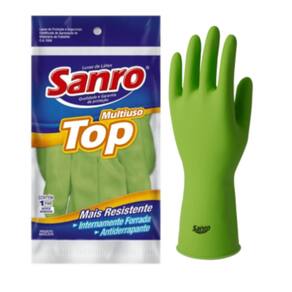 Kit 5 Pares Luva em Látex Reforçada Verde - SANRO