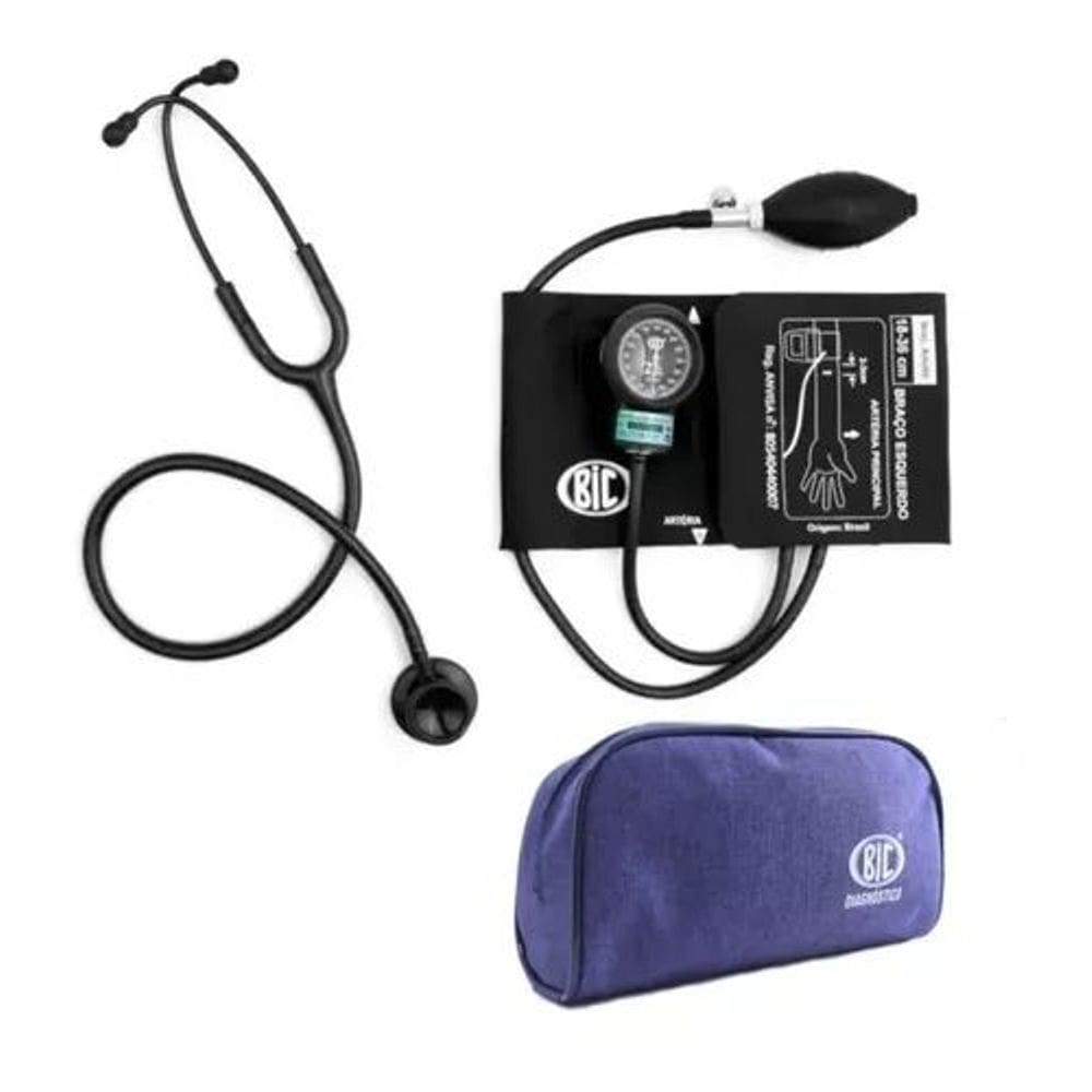 Kit Conjunto Esfigmomanômetro + Estetoscópio Com Garantia Bic