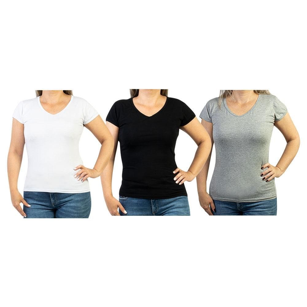 Blusa Manga Curta ONG Kit com 3 peças MC01