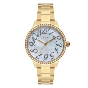 Relógio Orient Feminino Dourado Madreperola Fgss0169