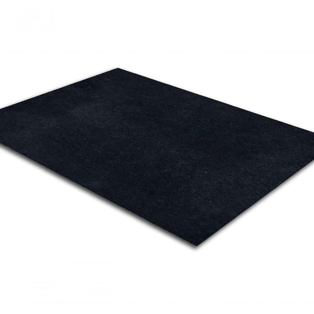 Tapete Carpete Simples Aveludado 2,00x2,50 Borda Sem Costura Preto
