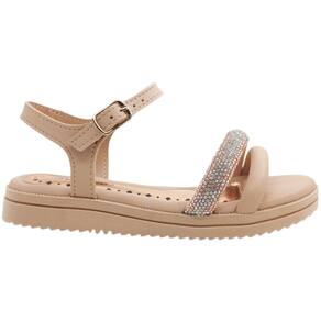 Sandália Infantil Menina Papete Casual Dia a Dia Flatform com Strass Pink Cats V4612