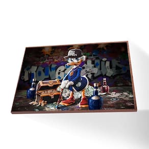 Quadro Tio Patinhas Canvas Sem Vidro Tamanho/moldura 120x80 Caixa Cor Madeira
