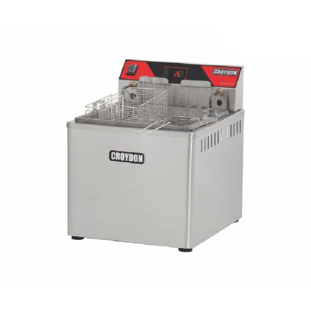 Fritadeira Elétrica de Mesa Zona Fria FZM5-D Croydon 15L Óleo 2 Cestos Digital 5000Watts