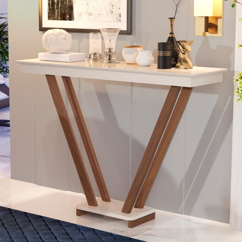 Aparador Seattle Off White Pés em Eucalipto