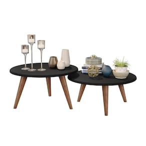 Conjunto Mesa de Centro Evie Preto Fosco