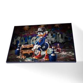 Quadro Tio Patinhas Vinil Com Vidro Tamanho/moldura 150x100 Caixa Cor Preta