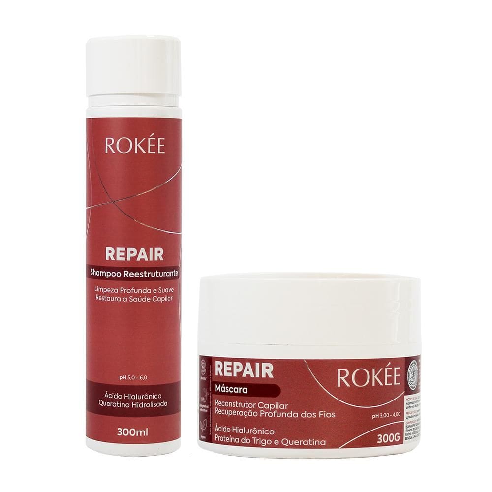 Kit Shampoo 300ml + Másacra 300g ROKÉE Repair