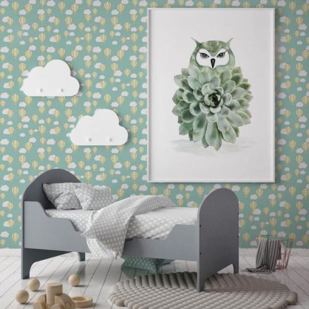 Papel de Parede Infantil Balão Amarelo