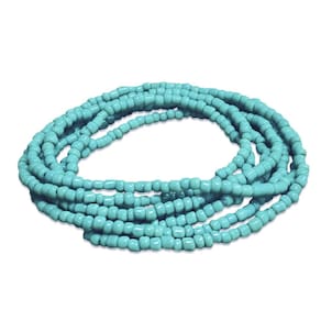 Guia Miçanguinha Azul Claro Yemanjá Proteção Espiritual 50cm