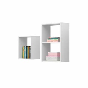 2 Nichos de Parede para Decoração Finlândia Branco