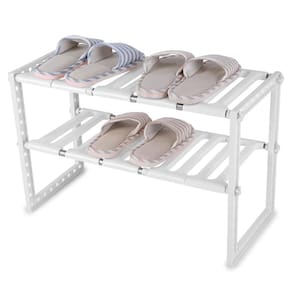 Organizador Pia Sapatos Panela Louça Armario Cozinha Casa 2 Andares Ajustavel Multiuso Objetos Livros Decoraçao