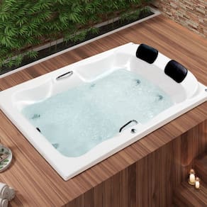 Banheira Casal de Hidromassagem Serenade Maggiore em Gel Coat Gran Luxo com Aquecedor Astra 180cm - - 110V