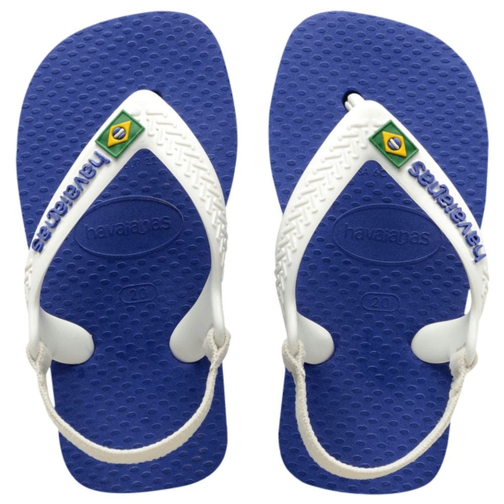 Chinelo Dedo Borracha Infantil Menino Casual Dia a Dia Passeio Havaianas Baby Brasil Logo