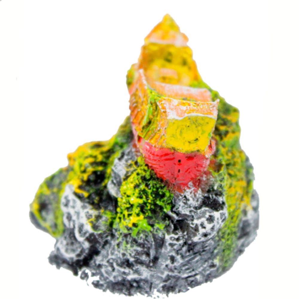 Enfeite Aquário Caravela B01 6,5x5,5x5 cm