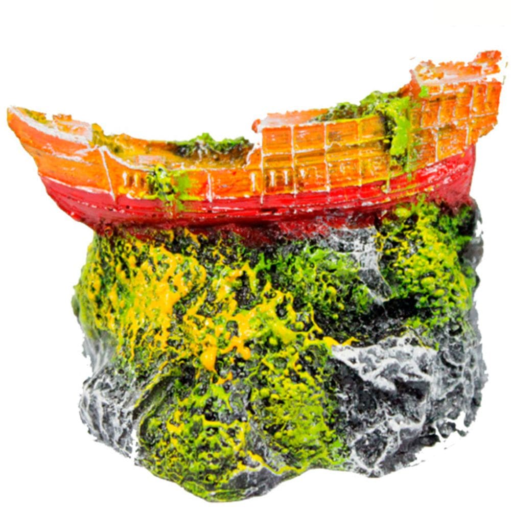 Enfeite Aquário Caravela B01 6,5x5,5x5 cm