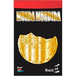 Moeda Mordida 25 Centavos Dourada Coleção Fastmagic