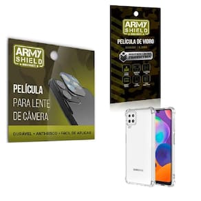 Película De Câmera E Tela Samsung A12 E Capinha Anti Shock