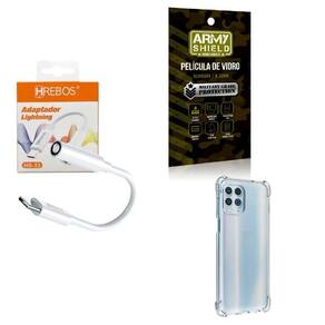 Capa Motorola G100 + Adaptador P2 Para Tipo C + Película 3D