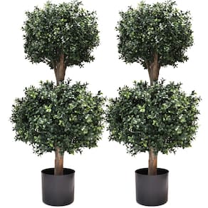 Árvores de topiaria de bola dupla de buxo artificial BLONYUVC 1m