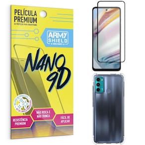 Capa Capinha Moto G60 Anti Shock + Película Nano Cerâmica 9D