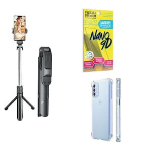 Kit Tripé De Selfie + Capinha Motorola G41 + Película 9D