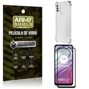 Capinha Moto G20 Anti Shock + Película De Vidro 3D