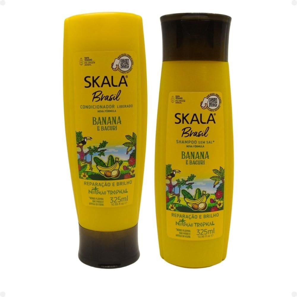 Kit Skala Banana e Bacuri: Shampoo e Condicionador 325ml