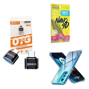 Kit Usb Para Tipo C + Capinha Motorola Edge30 + Película 9D