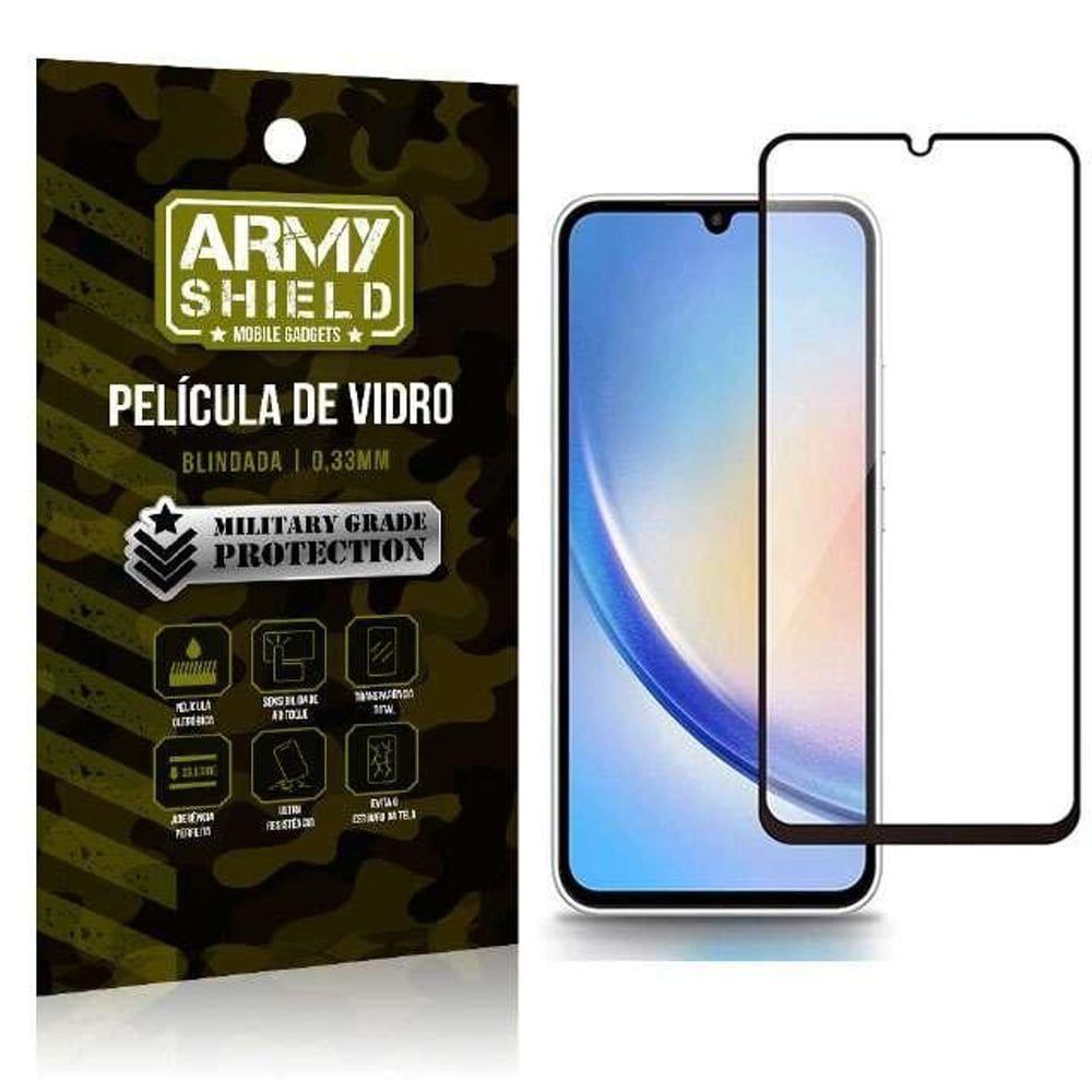 Película De Vidro 3D Samsung A34 5G Full Cover - Armyshield