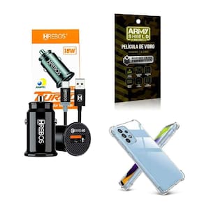 Kit Capinha Samsung A54 + Carregador Veicular + Película 3D