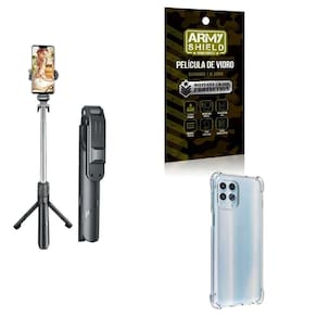 Kit Tripé De Selfie + Capinha Motorola G100 + Película 3D
