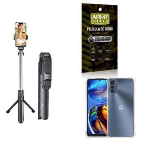 Kit Tripé De Selfie + Capinha Motorola E32 + Película 3D