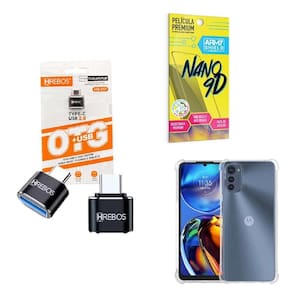 Kit Usb Para Tipo C + Capinha Motorola E32 + Película 9D