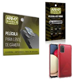 Película De Câmera E Tela Samsung A03 S E Capinha Anti Shock