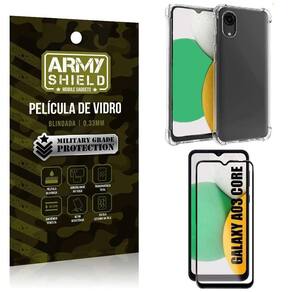 Capinha Samsung A03 Core Anti Shock + Película De Vidro 3D