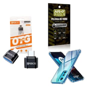 Kit Usb Para Tipo C + Capinha Motorola Edge30 + Película 3D