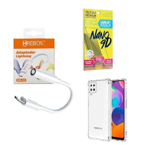 Capinha Samsung A224G + Adaptador P2 P Tipo C + Película 9D