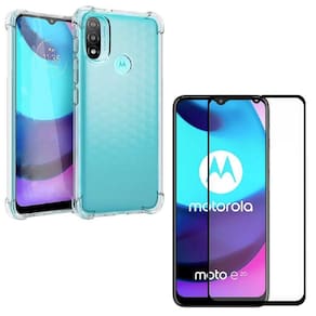 Capa Capinha Moto E20 + Película De Vidro 3D Blindada