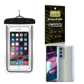 Capa A Prova D`Água Moto G32 + Capa Anti Shock + Película 3D