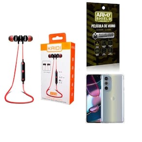 Kit Capa Motorola Edge 30 Pro + Fone Esportivo E Película 3D