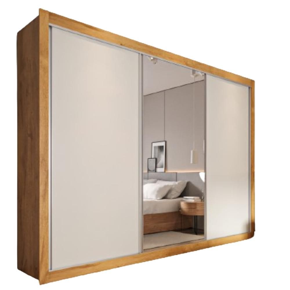 Guarda Roupa Cavich 1 Porta Espelhada MDF - Móveis Europa
