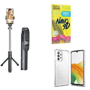 Kit Tripé De Selfie + Capinha Samsung A33 + Película 9D