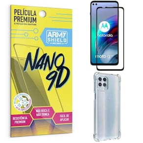 Capinha Moto G100 Anti Shock + Película Nano Cerâmica 9D