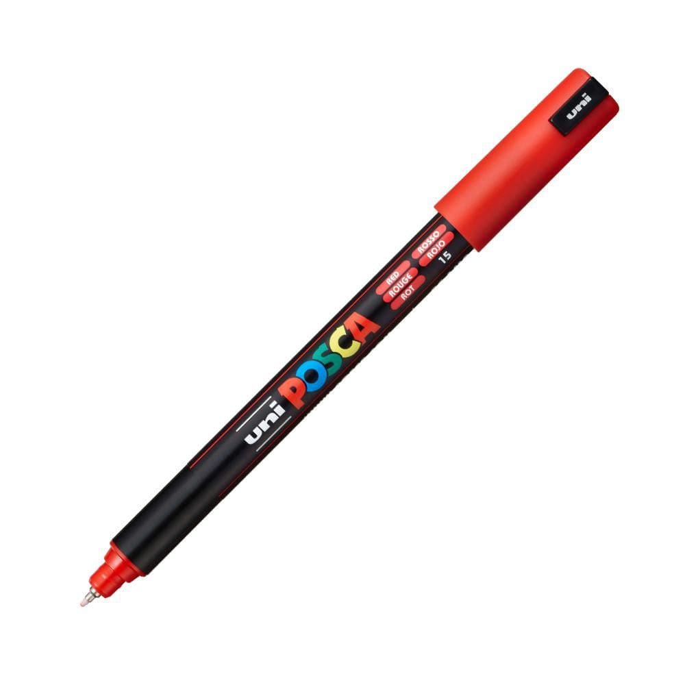 Caneta Posca Uni Ball Pc-1Mr Vermelho Multiuso 13cm