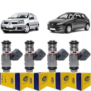 4 Bico Injetores Clio Peugeot 206 1.0 Iwp099 Magneti Marelli