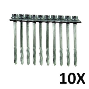 Kit 10 Parafuso Para Telha Com Arruelas 5/16``X150 Mm