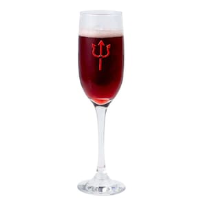 Taça Pomba Gira Tridente Champagne Cristal Imperatriz 190ml